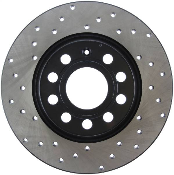 StopTech - StopTech Sport Cross Drilled Brake Rotor; Rear Right