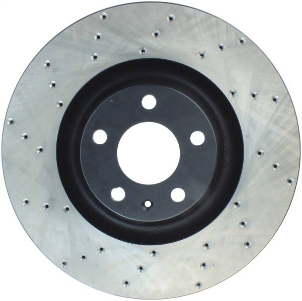 StopTech - StopTech Sport Cross Drilled Brake Rotor; Front Right