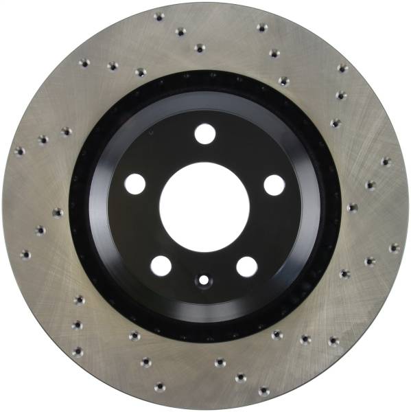 StopTech - StopTech Sport Cross Drilled Brake Rotor; Rear Left