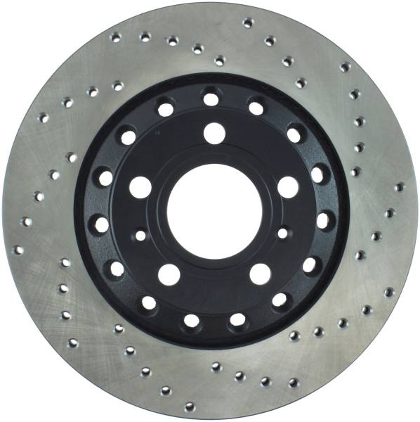 StopTech - StopTech Sport Cross Drilled Brake Rotor; Rear Left