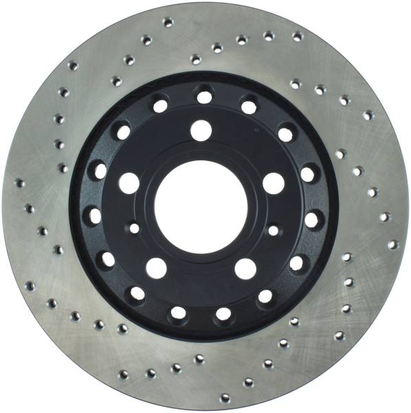 StopTech - StopTech Sport Cross Drilled Brake Rotor; Rear Right