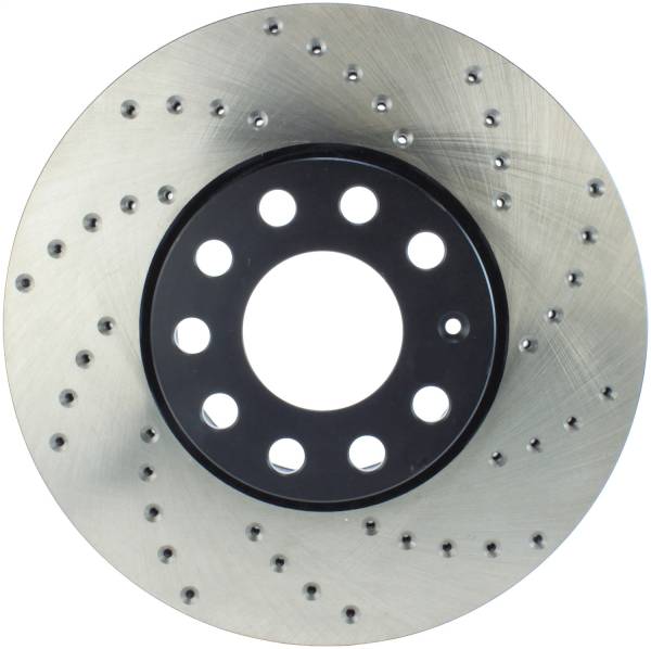 StopTech - StopTech Sport Cross Drilled Brake Rotor; Front Left