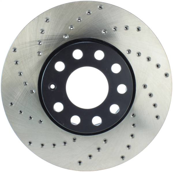 StopTech - StopTech Sport Cross Drilled Brake Rotor; Front Right