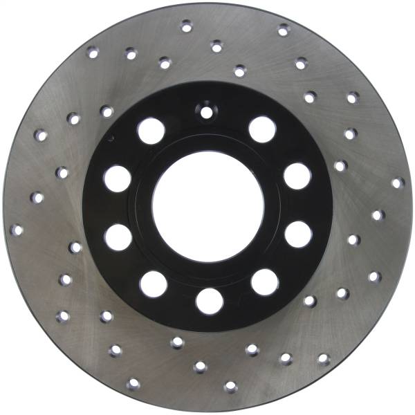 StopTech - StopTech Sport Cross Drilled Brake Rotor; Rear Left