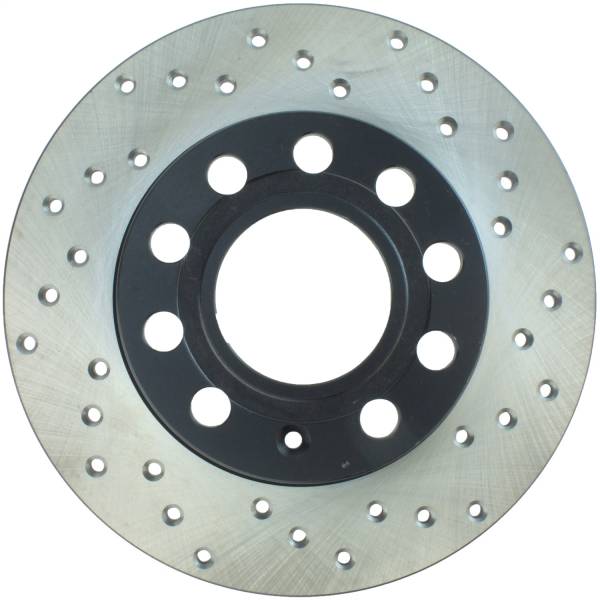 StopTech - StopTech Sport Cross Drilled Brake Rotor; Rear Left