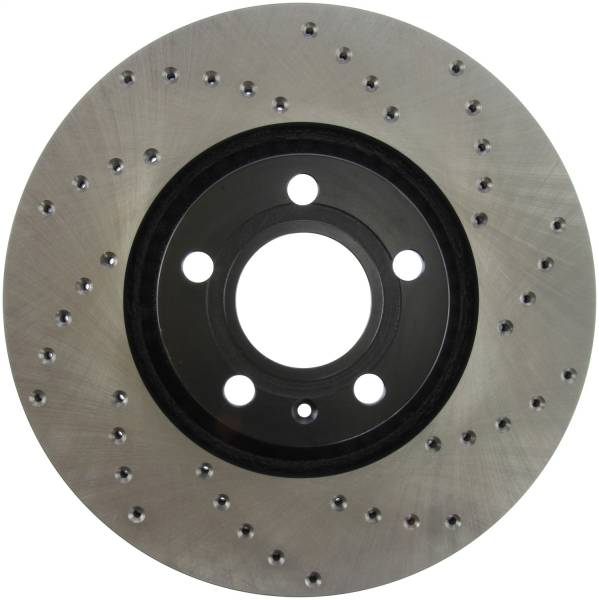 StopTech - StopTech Sport Cross Drilled Brake Rotor; Front Left