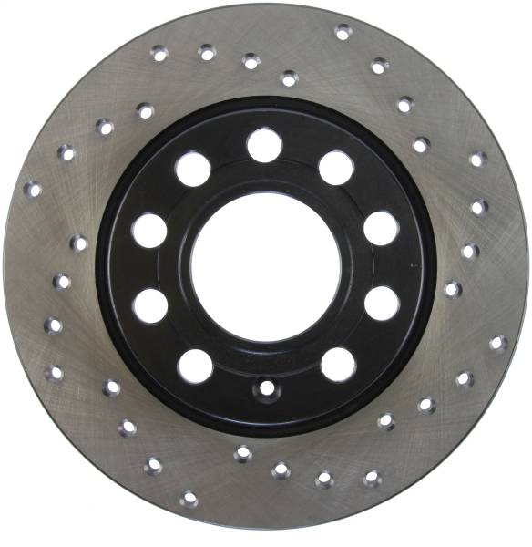 StopTech - StopTech Sport Cross Drilled Brake Rotor; Rear Left