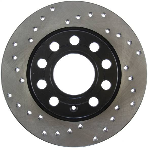 StopTech - StopTech Sport Cross Drilled Brake Rotor; Rear Right