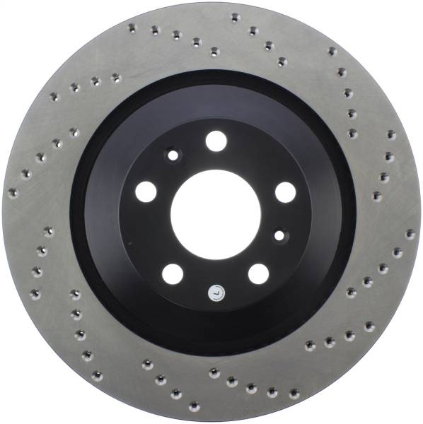 StopTech - StopTech Sport Cross Drilled Brake Rotor; Rear Left