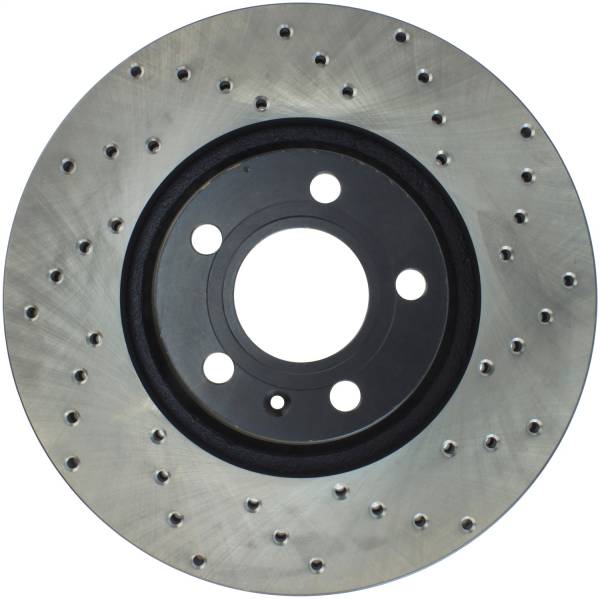 StopTech - StopTech Sport Cross Drilled Brake Rotor; Front Left