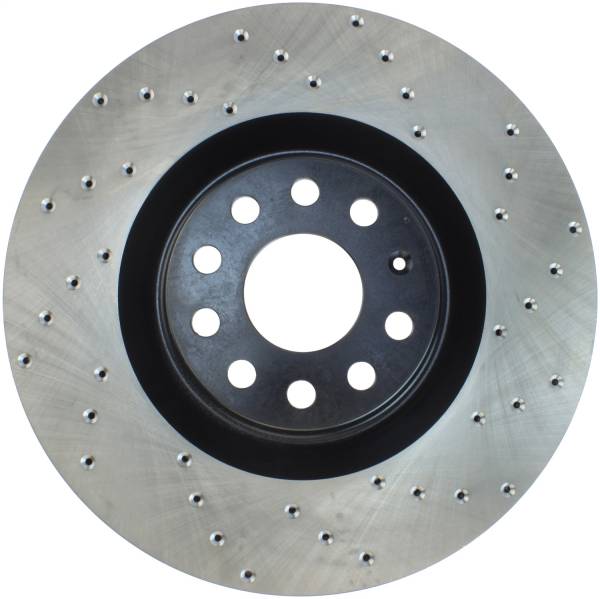 StopTech - StopTech Sport Cross Drilled Brake Rotor; Front Left