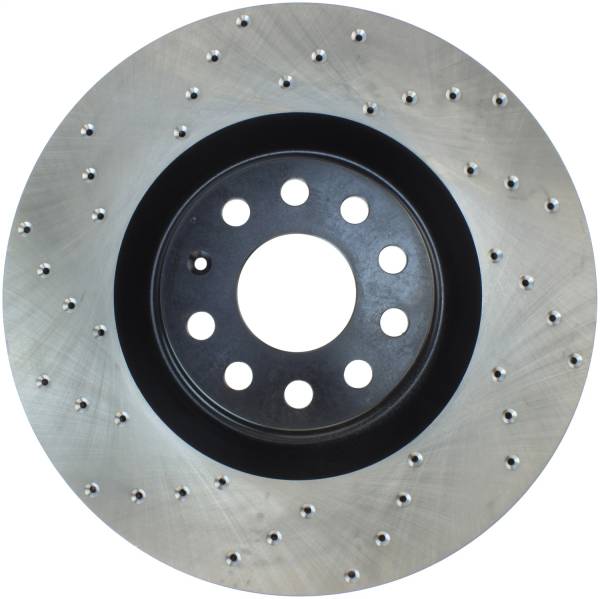 StopTech - StopTech Sport Cross Drilled Brake Rotor; Front Right