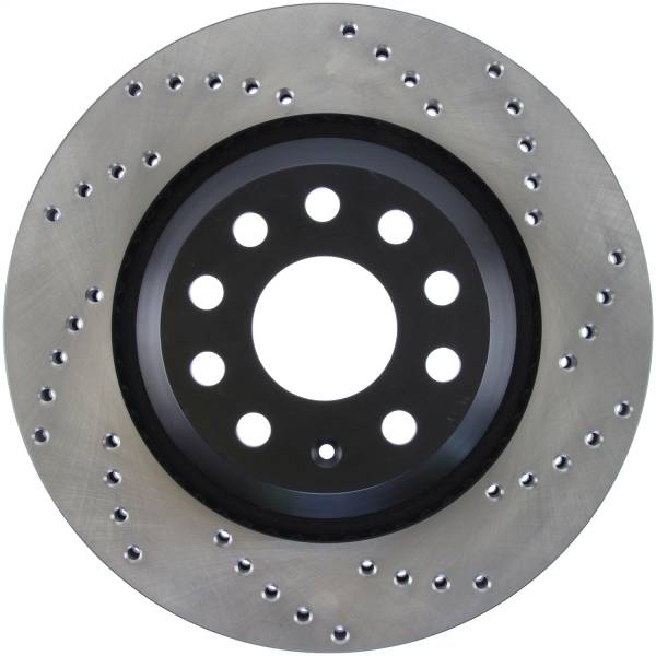 StopTech - StopTech Sport Cross Drilled Brake Rotor; Rear Left