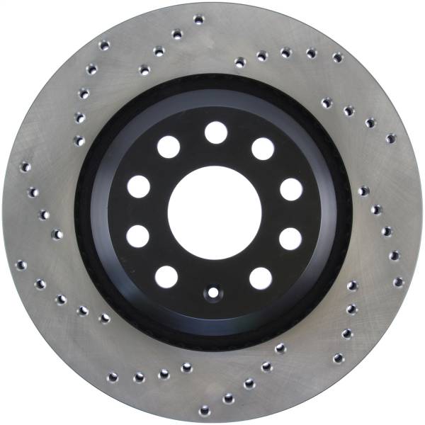 StopTech - StopTech Sport Cross Drilled Brake Rotor; Rear Right