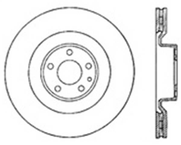 StopTech - StopTech Sport Cryo Cross Drilled Brake Rotor; Front Right