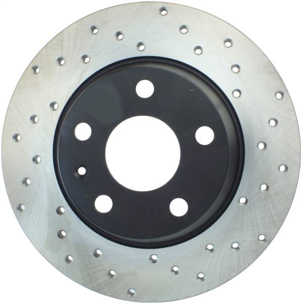 StopTech - StopTech Sport Cross Drilled Brake Rotor; Rear Left