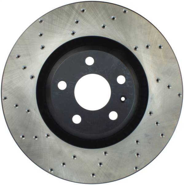 StopTech - StopTech Sport Cross Drilled Brake Rotor; Front Left