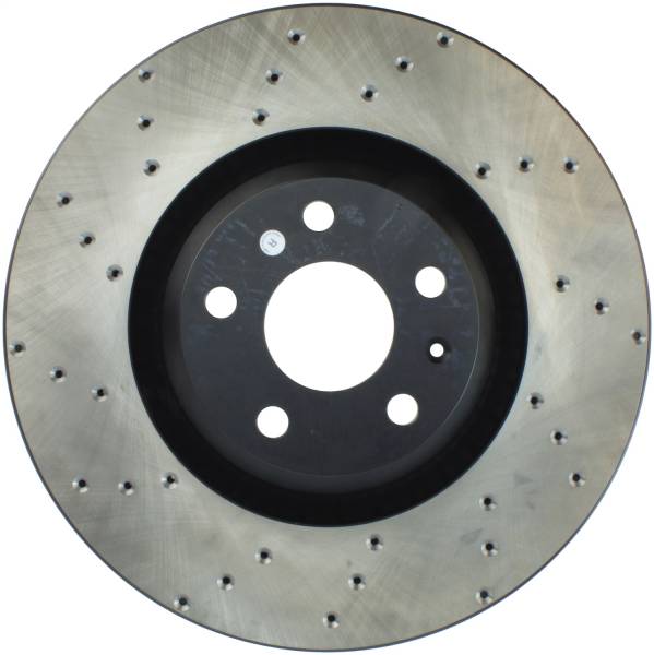 StopTech - StopTech Sport Cross Drilled Brake Rotor; Front Right