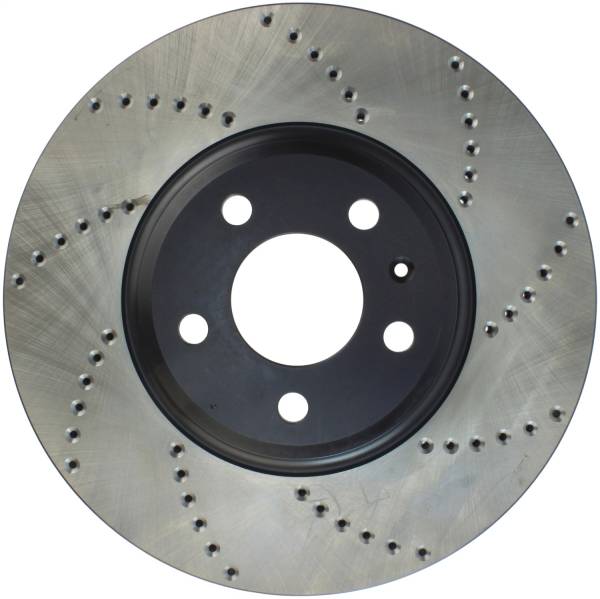 StopTech - StopTech Sport Cross Drilled Brake Rotor; Front Left