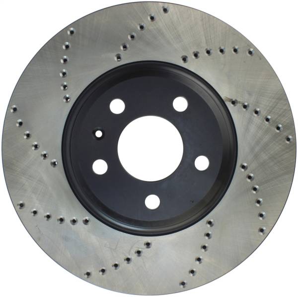 StopTech - StopTech Sport Cross Drilled Brake Rotor; Front Right