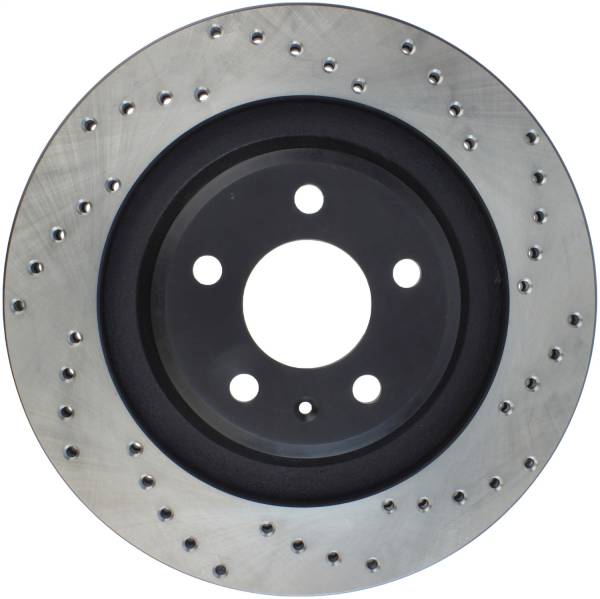 StopTech - StopTech Sport Cross Drilled Brake Rotor; Rear Left