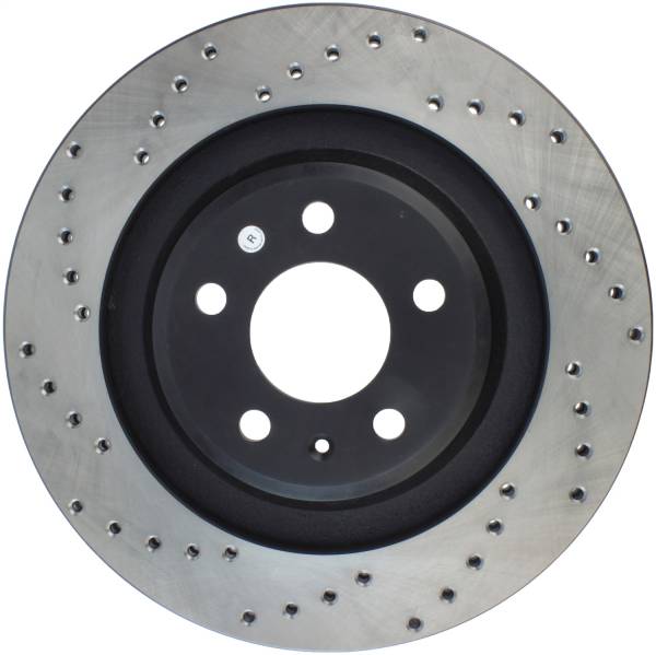 StopTech - StopTech Sport Cross Drilled Brake Rotor; Rear Right