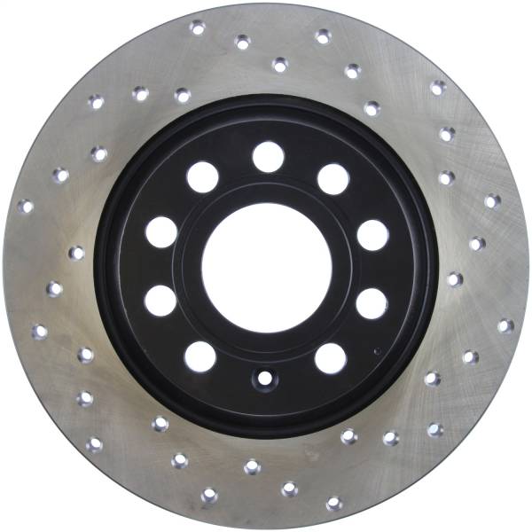 StopTech - StopTech Sport Cross Drilled Brake Rotor; Rear Left