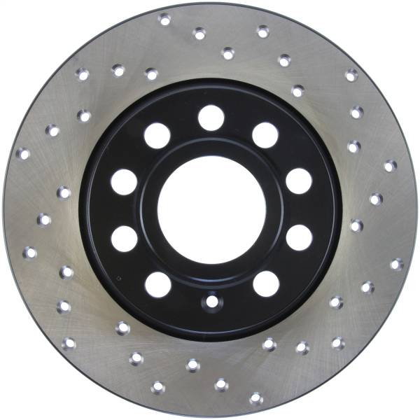 StopTech - StopTech Sport Cross Drilled Brake Rotor; Rear Left