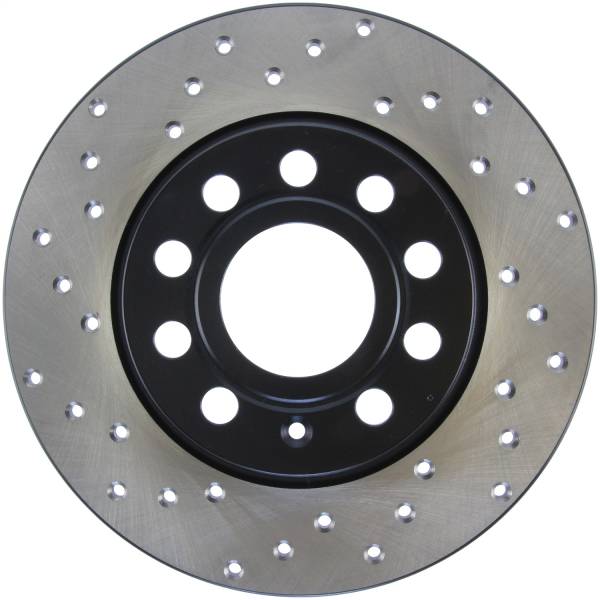 StopTech - StopTech Sport Cross Drilled Brake Rotor; Rear Right