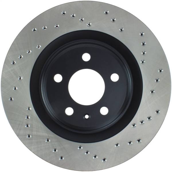 StopTech - StopTech Sport Cross Drilled Brake Rotor; Rear Left