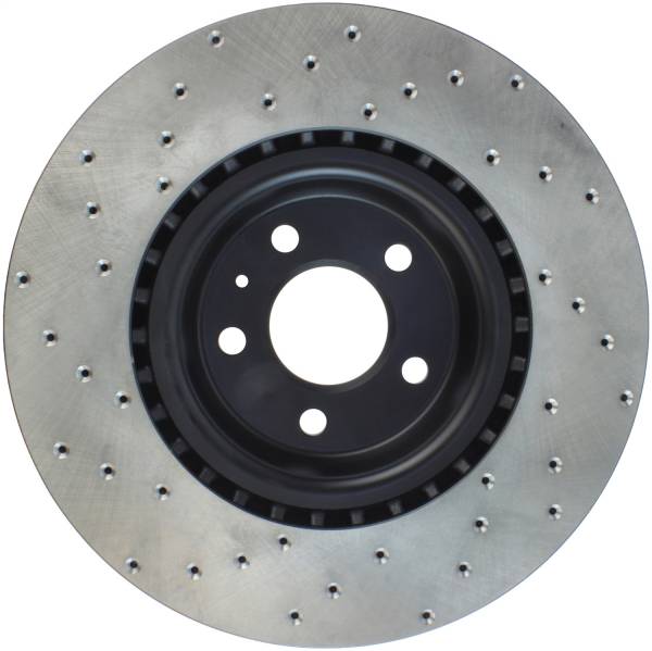 StopTech - StopTech Sport Cross Drilled Brake Rotor; Front Left