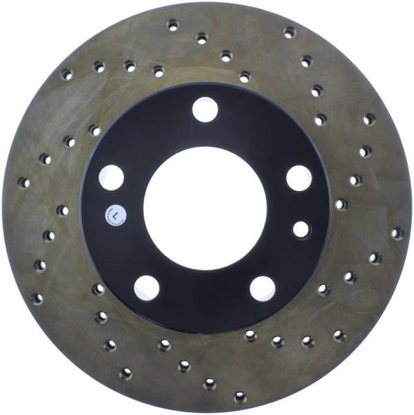 StopTech - StopTech Sport Cross Drilled Brake Rotor; Front Left