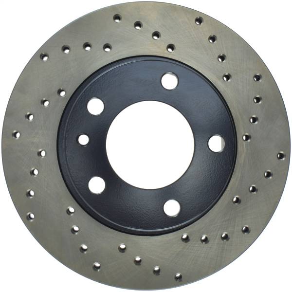 StopTech - StopTech Sport Cross Drilled Brake Rotor; Front Left