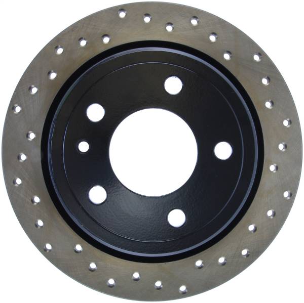 StopTech - StopTech Sport Cross Drilled Brake Rotor; Rear Left