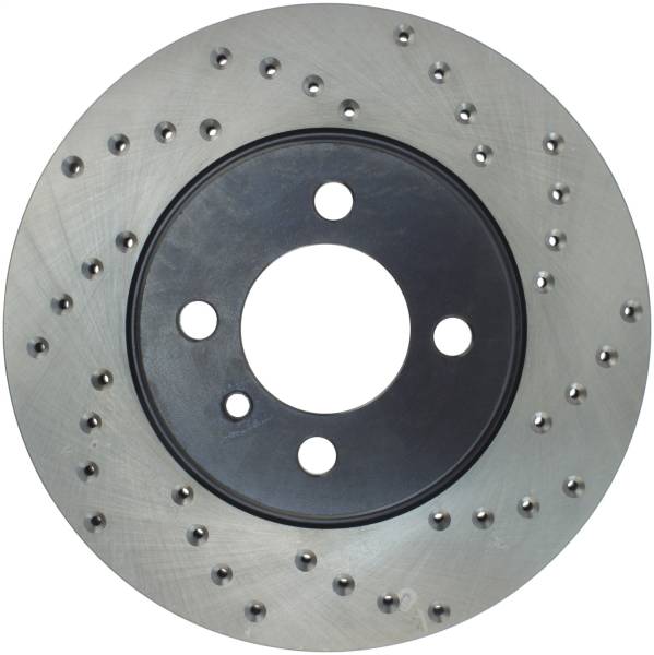 StopTech - StopTech Sport Cross Drilled Brake Rotor; Front Left