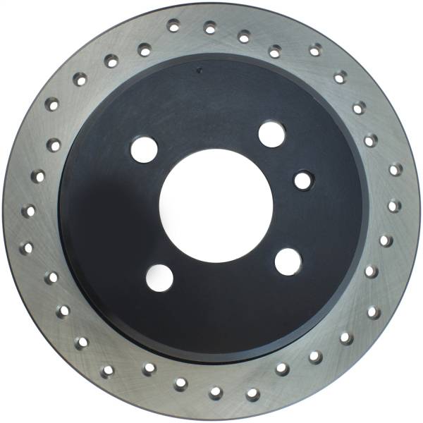 StopTech - StopTech Sport Cross Drilled Brake Rotor; Rear Left