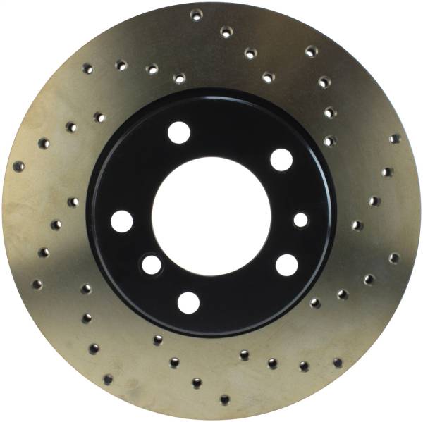 StopTech - StopTech Sport Cross Drilled Brake Rotor; Front Left