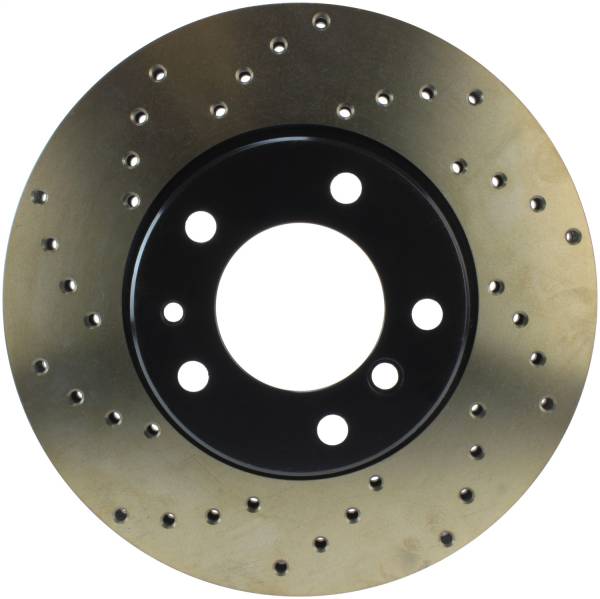 StopTech - StopTech Sport Cross Drilled Brake Rotor; Front Right