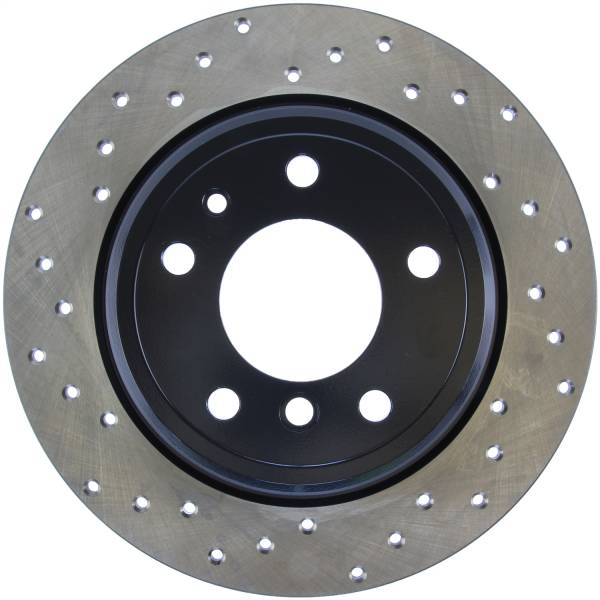 StopTech - StopTech Sport Cross Drilled Brake Rotor; Rear Right