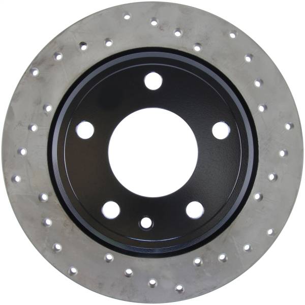 StopTech - StopTech Sport Cross Drilled Brake Rotor; Rear Left