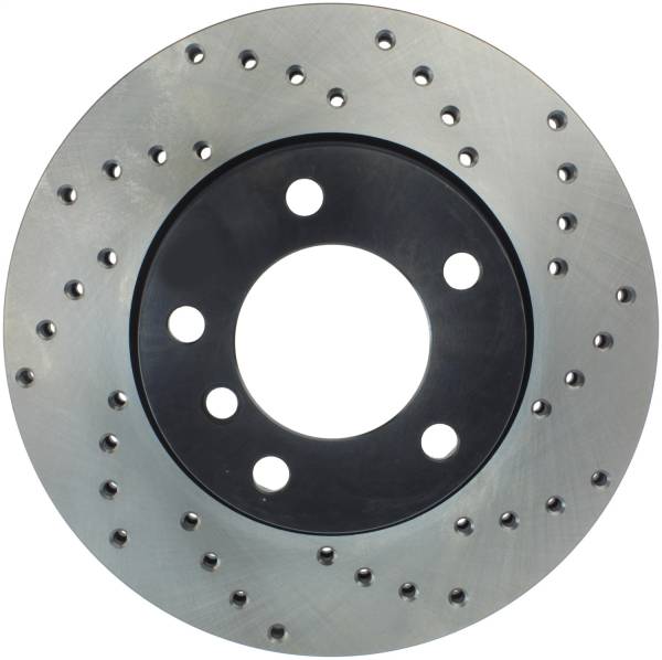 StopTech - StopTech Sport Cross Drilled Brake Rotor; Front Left