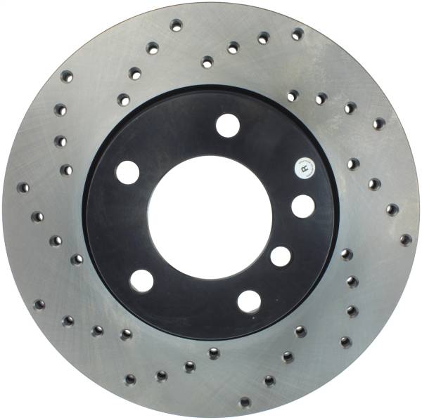 StopTech - StopTech Sport Cross Drilled Brake Rotor; Front Right