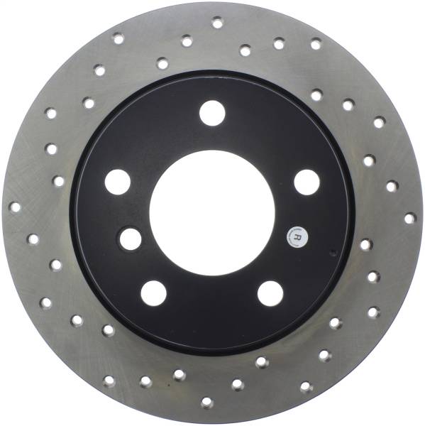 StopTech - StopTech Sport Cross Drilled Brake Rotor; Rear Right