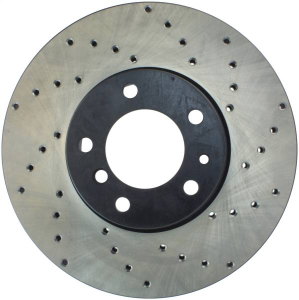 StopTech - StopTech Sport Cross Drilled Brake Rotor; Front Left