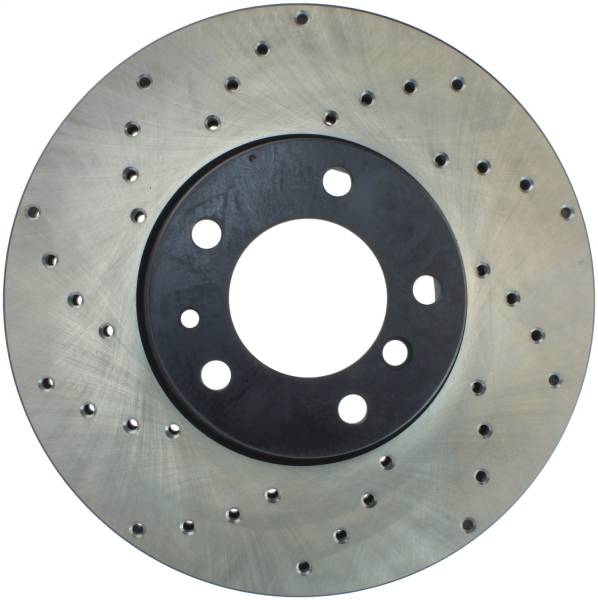 StopTech - StopTech Sport Cross Drilled Brake Rotor; Front Right