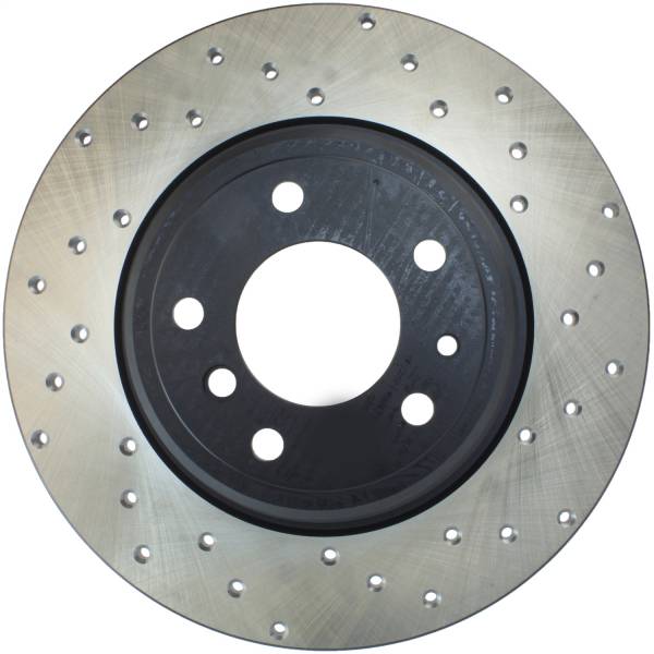 StopTech - StopTech Sport Cross Drilled Brake Rotor; Rear Left