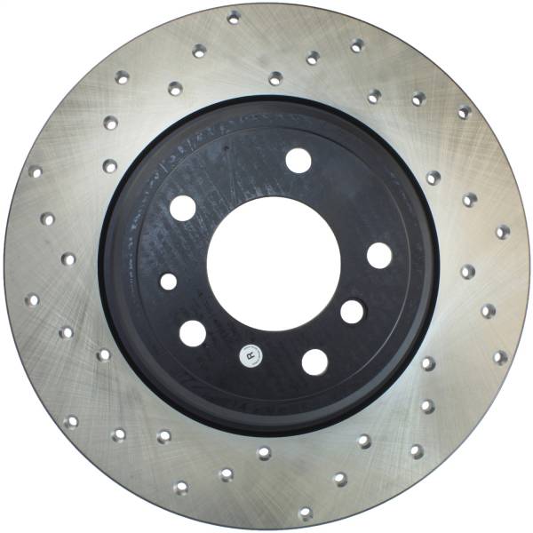 StopTech - StopTech Sport Cross Drilled Brake Rotor; Rear Right