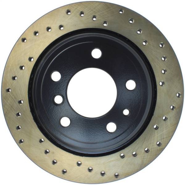 StopTech - StopTech Sport Cross Drilled Brake Rotor; Rear Left