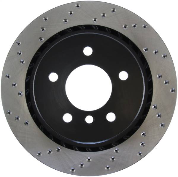 StopTech - StopTech Sport Cross Drilled Brake Rotor; Rear Right