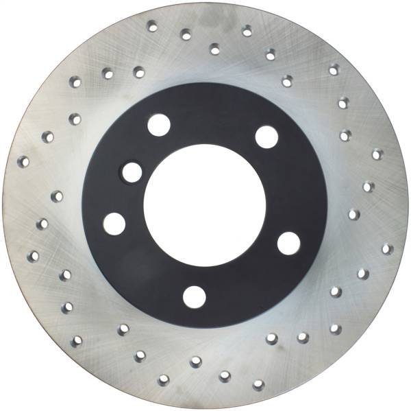 StopTech - StopTech Sport Cross Drilled Brake Rotor; Front Left